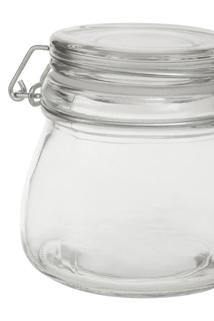150Ml Rnd Glass Jar Clip Top Clear Lid