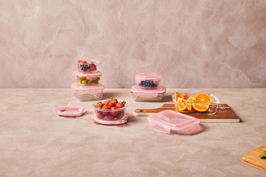 Freska 320Ml Square Glass Container.