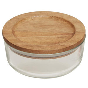 Freska 300Ml Glass Container With Acacia Lid