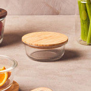 Freska 850Ml Glass Container With Acacia Lid