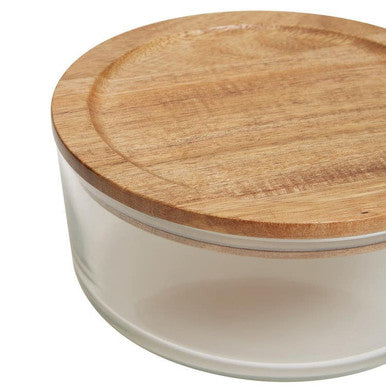 Freska 850Ml Glass Container With Acacia Lid