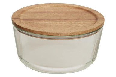 Freska 1650Ml Glass Container With Acacia Lid