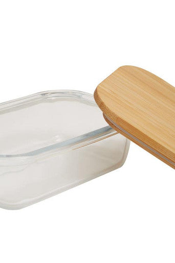 Freska 370Ml Glass Container With Bamboo Lid