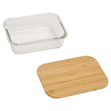 Freska 1040Ml Glass Container With Bamboo Lid