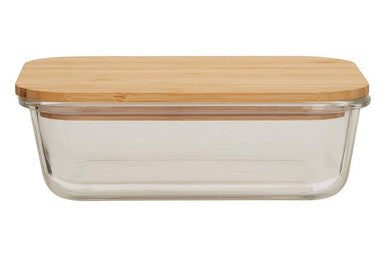 Freska Glass Container with Bamboo Lid 1040ml