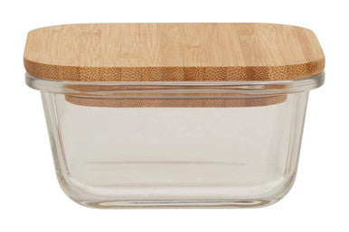 Freska 320Ml Glass Container With Bamboo Lid