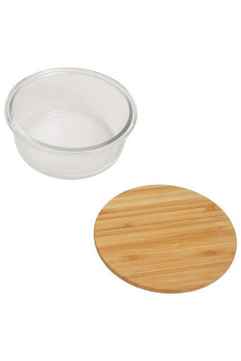 Freska 620Ml Glass Container With Bamboo Lid