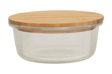 Freska 620Ml Glass Container With Bamboo Lid