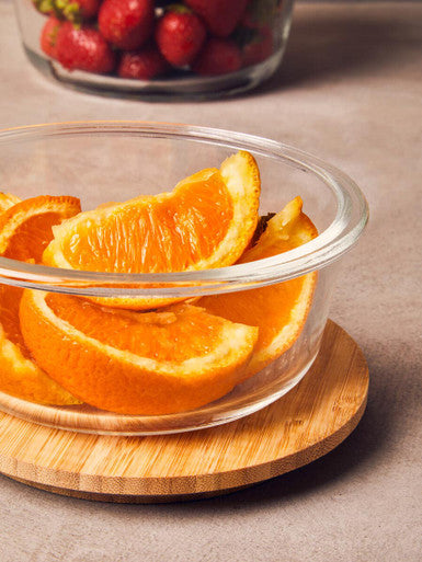 Freska 620Ml Glass Container With Bamboo Lid