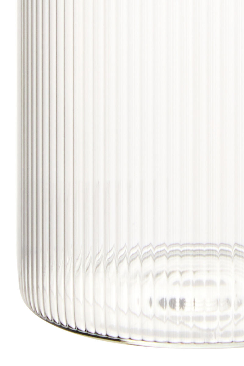 Freska Ribbed Round Glass Jar with White Lid 700ml