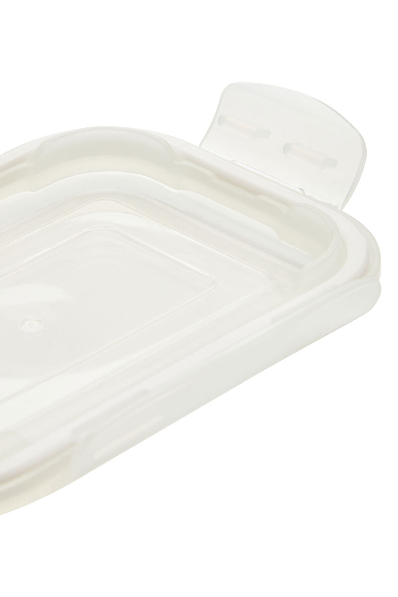 2 Section Rectangular Glass Container with Lid 640 Ml | Freska