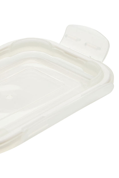 2 Section Rectangular Glass Container with Lid 640 Ml | Freska