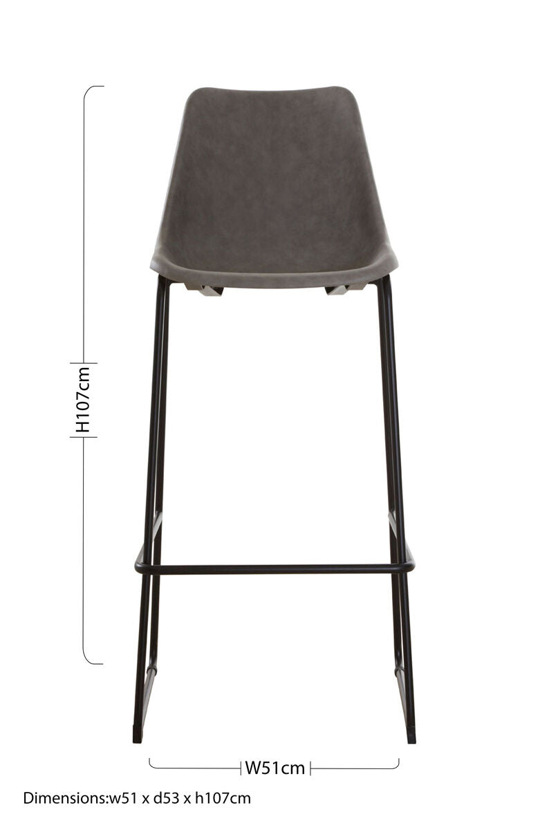Dalston Ash Bar Chair With Angled Legs