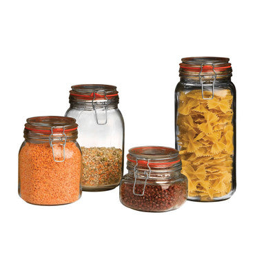 Deli 2000Ml Airtight Glass Storage Jar