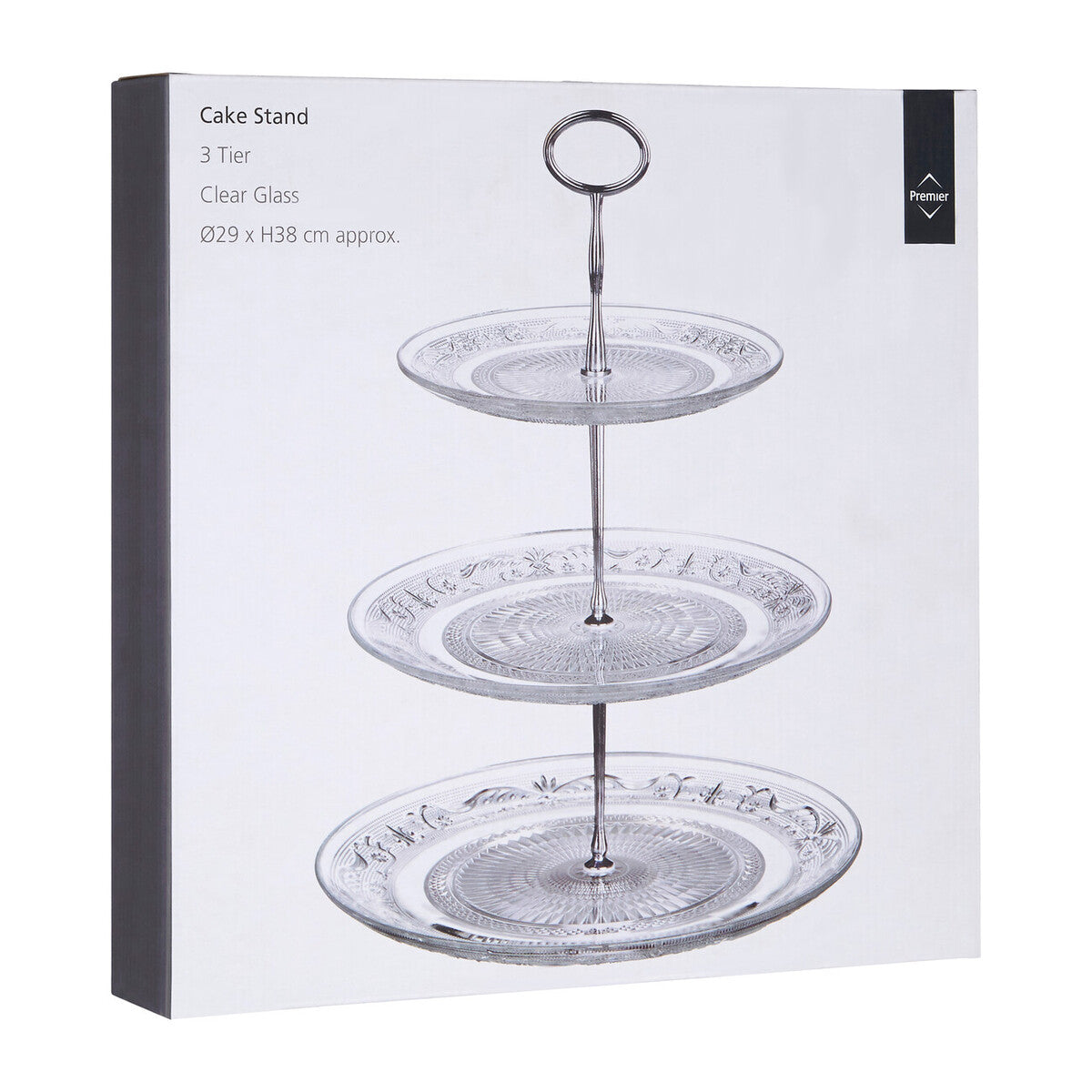 Molly Clear Glass 3 Tier Cake Stand