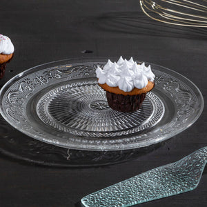Molly Clear Glass Cake Plate And Slice