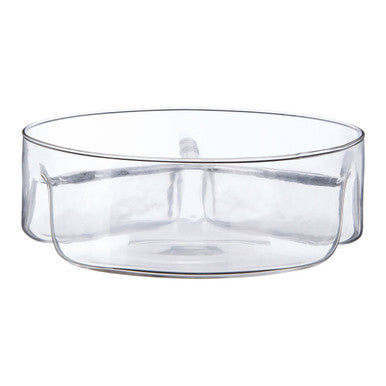 3 Section Equal Sided Glass Serving Dish