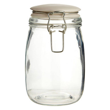 Country Cottage Set of 3 Glass Jars in a Basket - image 1