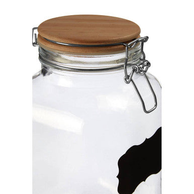 Grocer Medium Storage Jar with Pine Wood Lid