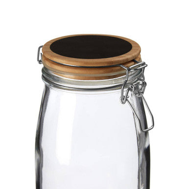 Appert Glass Storage Jar With Wooden Lid 1500 Ml