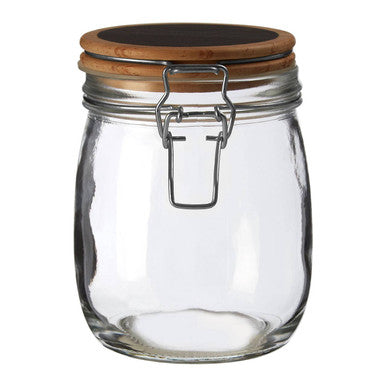 Appert Glass Storage Jar With Wooden Lid 750 Ml