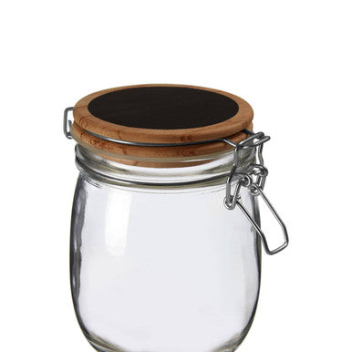 Appert Glass Storage Jar With Wooden Lid 750 Ml