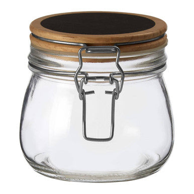 Appert Glass Storage Jar With Wooden Lid 500 Ml