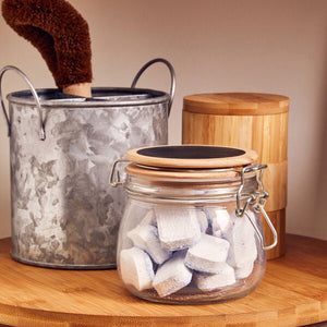Appert Clear Glass Storage Jar with Pine Wood Chalkboard Lid 500ml