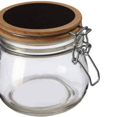 Appert Glass Storage Jar With Wooden Lid 500 Ml