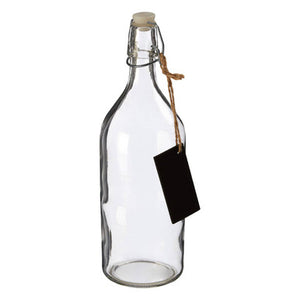 Grocer Glass Bottle With Pine Wood Lid