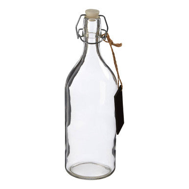 Grocer Glass Bottle With Chalkboard Tag 1000ml
