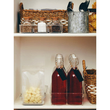 Grocer Glass Bottle With Pine Wood Lid