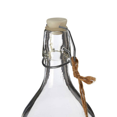Grocer Glass Bottle With Pine Wood Lid