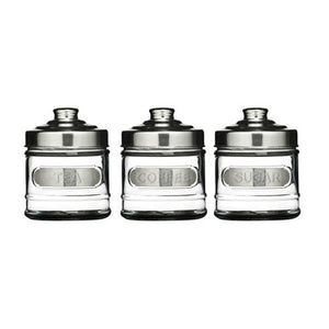 Set of Three Glass Jars with Aluminium Lids | Luca