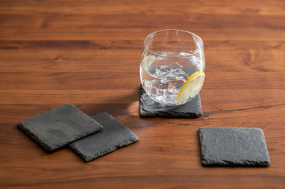 Preto Set Of Four Slate Square Coasters