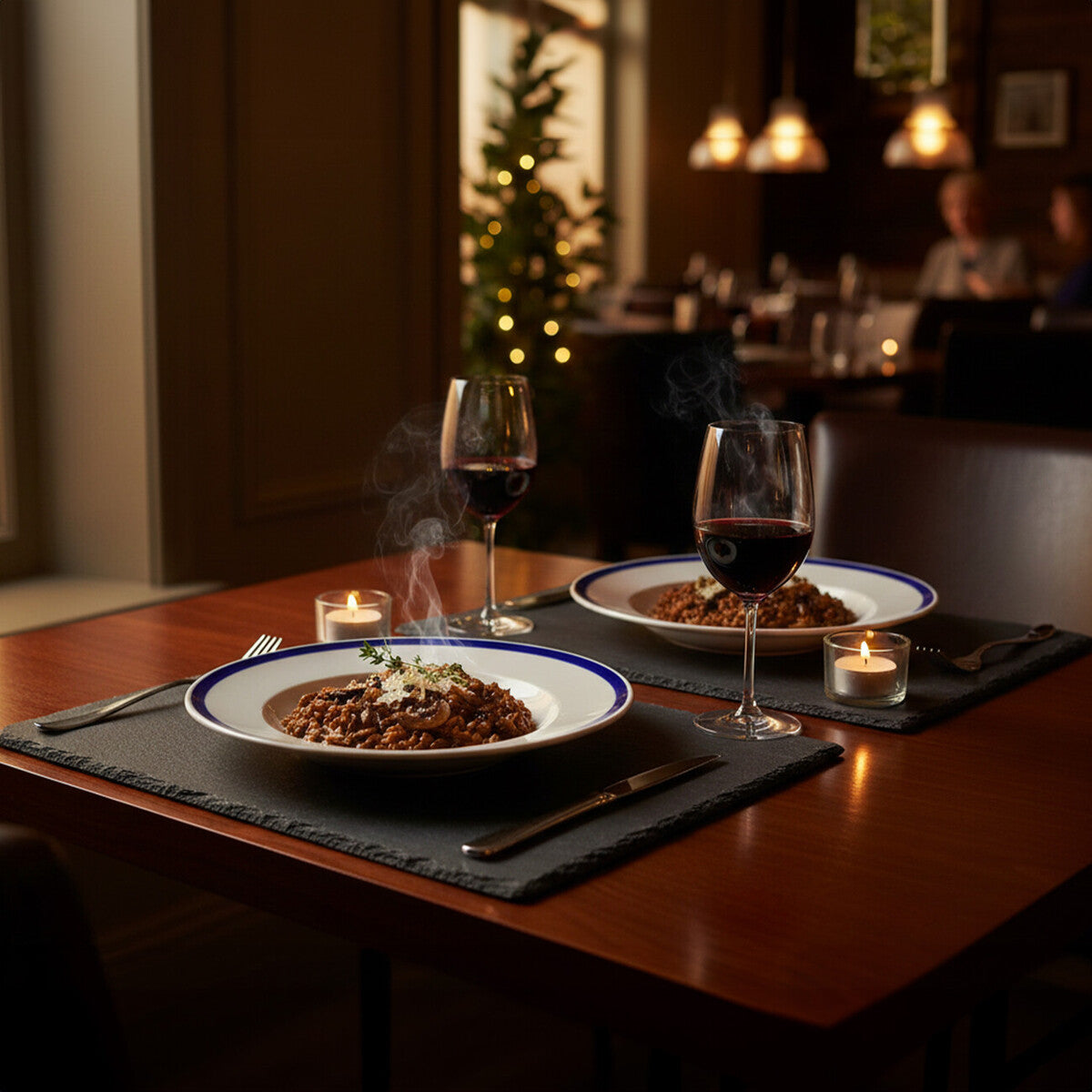 Set Of Two Slate Rectangular Placemats