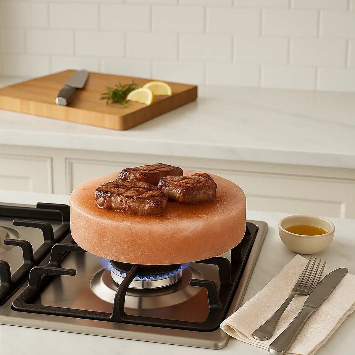 Himalayan Round Pink Salt Tile | Himalayan Salt