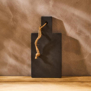 Small Slate Paddle Chopping and Serving Board | Preto