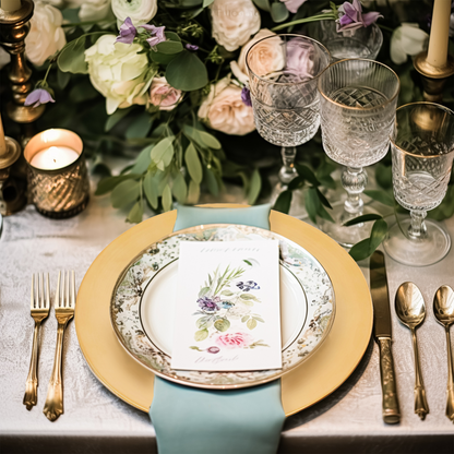 33cm Dia Flat Gold Decorative Charger Plate