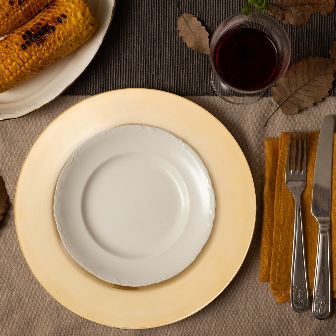 Dia Flat Gold  Charger Plate