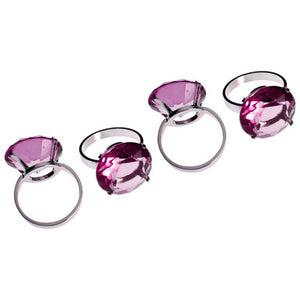 Set Of Four Purple Diamante Napkin Rings