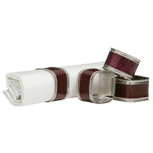 Set of Four Purple Rings | Glitter Napkin