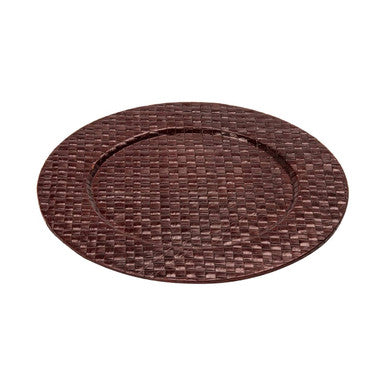 Pandanus Brown Charger Plate
