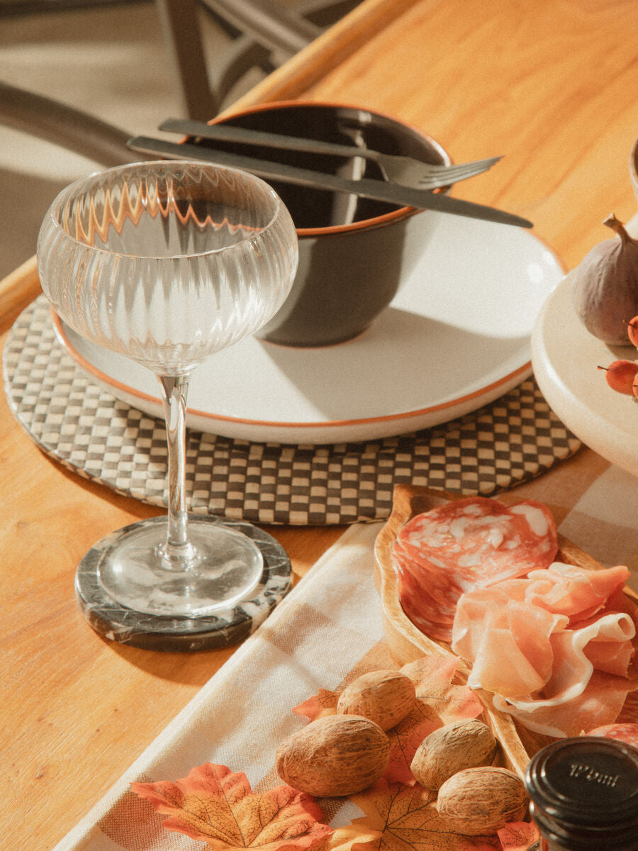 Black and Natural Charger Plate | Pandanus