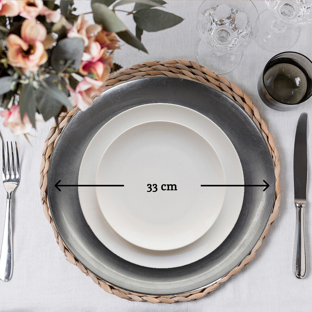 Paxton Silver Coupe Charger Plate