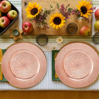 Redbud Rose Gold Charger Plate