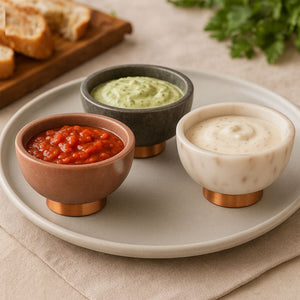 Set of 3 Marble Dipping Bowls | Monzaro