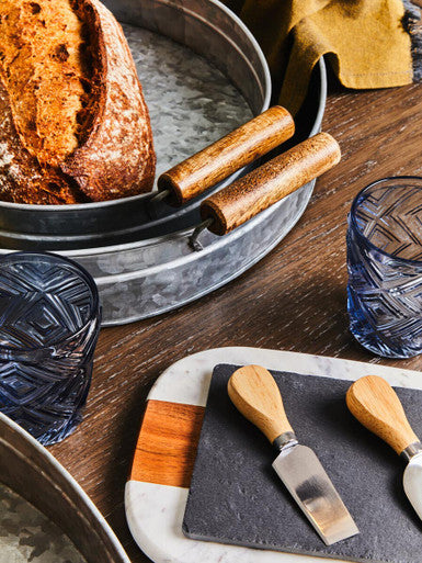 Carter Slate Board And 4 Piece Cheese Knife Set