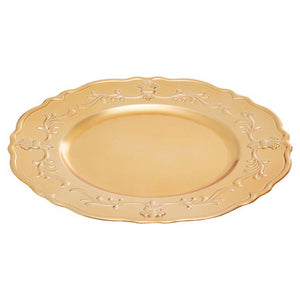 Dia Gold Finish Baroque Charger Plate