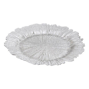 Dia Silver Finish Reef Charger Plate